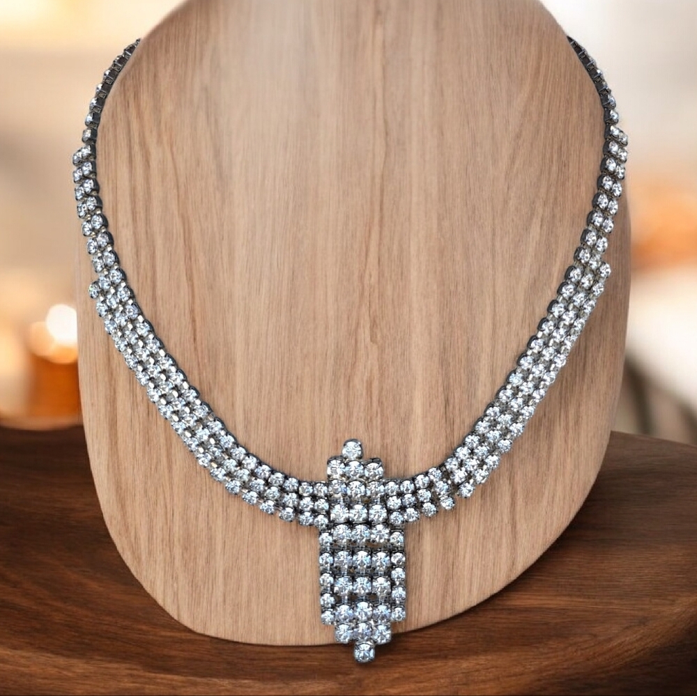 Vintage 1950s Rhinestone Necklace